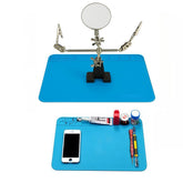 Soldering Mat and Soldering Station Set With Magnifying Glass DIY & Home Tools