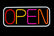 LED Neon Open Sign W/ 12V Adapter & Chain 55x23cm Ready-Made LED Signs