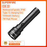 SUPERFIRE 7W C8-D Torch RS24 Outdoor Gear