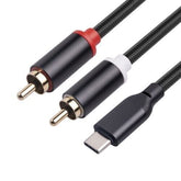 USB Type-C to 2 RCA Audio Cable USB-C to 2RCA AV Cables