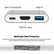 Type-C to Female USB-C HUB HDMI KS63-1 4K HD Data Charge Cable 3 in 1 Adapter