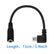 15cm Mini-USB Male to Aux Female Right Angled Cable Adapter AV adapters