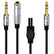 0.5m 6.35mm Female to Dual 1/4" Male Stereo Splitter AV Cables