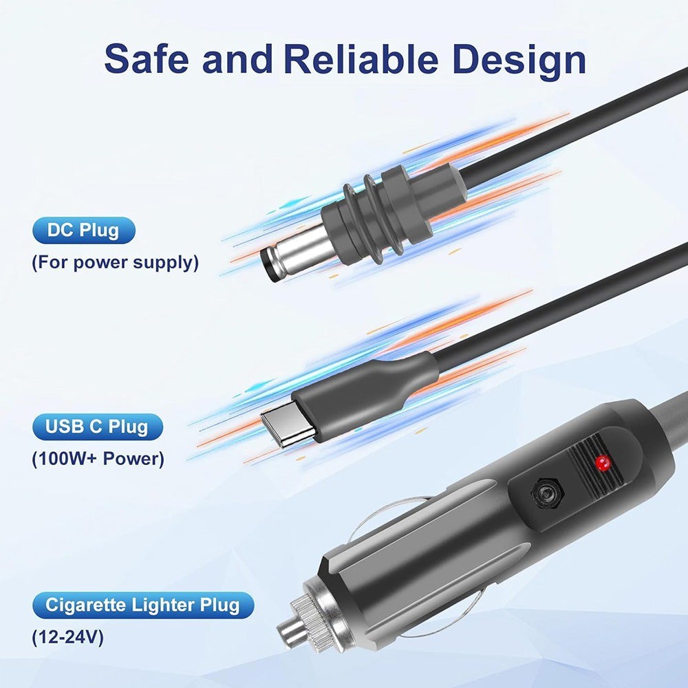 5 Meter 3 in 1 Power Cable For Starlink Mini Car Accessories