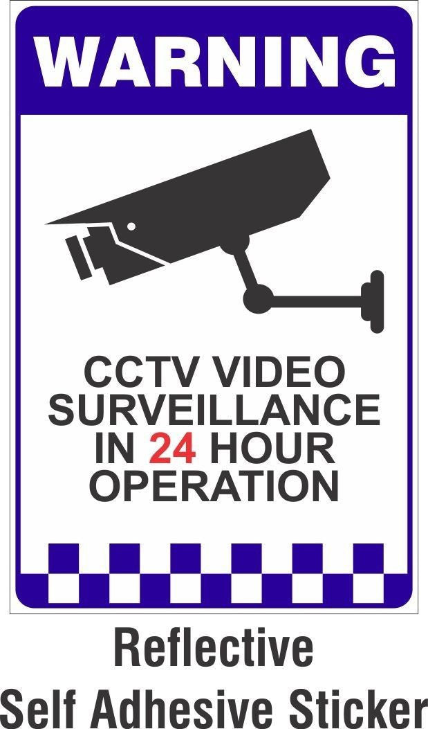 Reflective Solid Plastic CCTV Warning Sign (LS01) Surveillance Camera ...