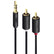 3.5mm Male To 2 RCA Aux Y 1M 3M 10M 20M AV Cables