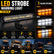 12V 24V 24 LED Strobe Warning Light Amber White Flash Lamp Truck Trailer 4WD Car Accessories