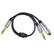0.5m 6.35mm Female to Dual 1/4" Male Stereo Splitter AV Cables