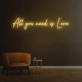 75cm X 19cm All you need is Love 12V Ready-Made LED Signs