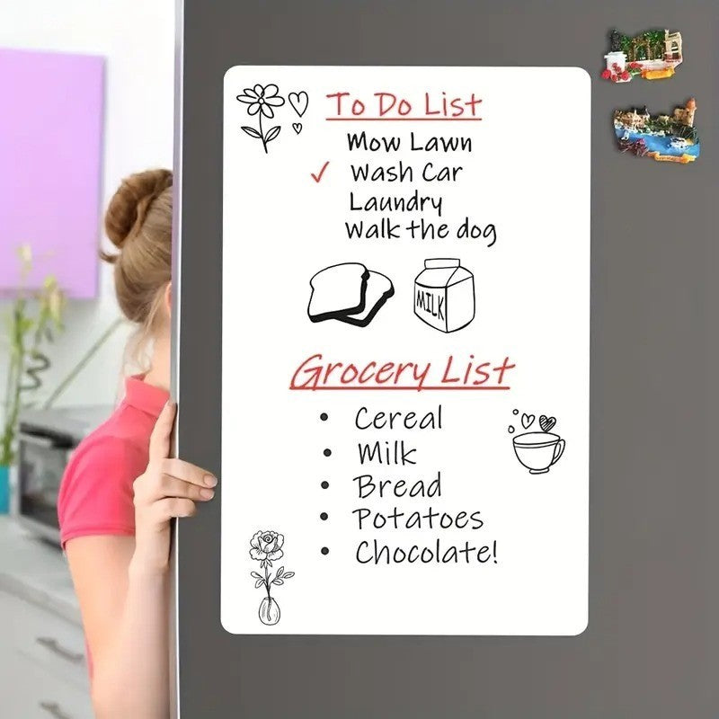 Magnetic A3 Whiteboard Sheet with 3 Pens and Eraser Set Dry Erase Board 42x30cm YS92-4 Business Pros