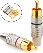 Gold Plated Speaker Phono Adapter RCA Male to 2 Screw Terminal RCA270 Solderless AV Adapters