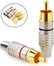 Gold Plated Speaker Phono Adapter RCA Male to 2 Screw Terminal RCA270 Solderless AV Adapters