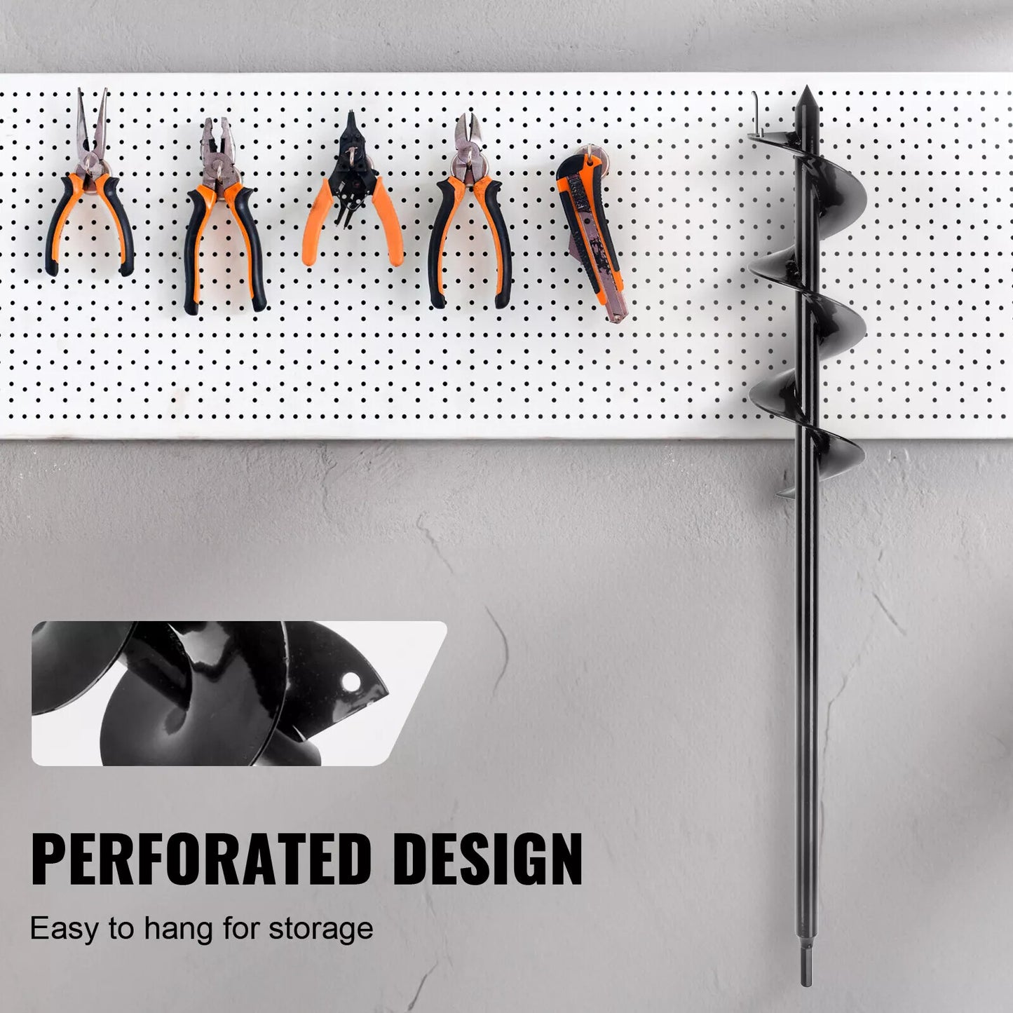 Garden Planting Drill Bit Earth Planter Post Hole Auger Digger 8x30cm or 8x60cm DIY & Home Tools