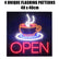 12V OPEN With Coffee Cup LED Sign 40x40cm Ready-Made LED Signs