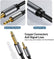 Gold 3.5mm Stereo To 6.35mm Mono 1/4 inch Amplifier Guitar AV Cables