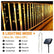 Solar 96 LED Joinable Icicle String Fairy Lights Party Effects