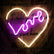33cm x 35cm USB Powered Love Heart Ready-Made LED Signs