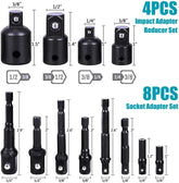 12Pcs Drill Impact Adapter Reducer Extension Set DIY & Home Tools