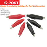 Small Medium Large Alligator Crocodile Clip Red&Black For Test Wire Connection DIY & Home Tools
