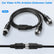 40cm 4Pin Video Splitter Cable for Bus Truck Reversing Rear Camera Car Accessories