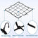 40cm Motorcycle Bungee Cargo Net W/ 6 Hooks Car Accessories