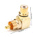 RCA Male to Female 90 Degrees Adaptor M29 Gold Plated L Shaped Right Angle