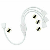 4Pin 1 to 2 3 4 Splitter Cable Cord Connector For RGB 5050 3528 LED Strip Lights Party Effects