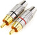 Gold Plated Speaker Phono Adapter RCA Male to 2 Screw Terminal RCA270 Solderless AV Adapters