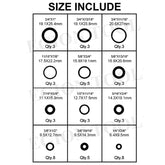 50pcs Rubber O Ring Oring Kit 12 Assorted Different Sizes Sealing Kit Gasket Set DIY & Home Tools