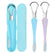 Stainless Steel Tongue Tounge Cleaner Scraper W/ Toothbrush Hygiene 2 in 1 Kit Home Essentials
