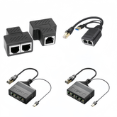 RJ45 1 to 2, 1 to 3, and 1 to 4 Splitter Adapter Data & Communication