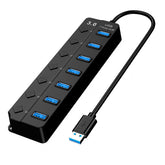 7-Port USB 3.0 Hub W/ Switch PC Accessories