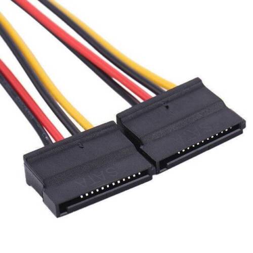 4 Pin IDE Molex to Dual SATA Power Cable (LS22) Y Splitter Female HDD Adapter