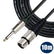 XLR Female to TS 6.35mm 6.5mm Male Mono Cable AV Cables