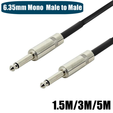 Mono 6.35mm 1/4" jack Male to Male Guitar Audio Cable SE4