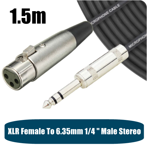 TRS 6.35mm 1/4 '' Male Stereo to XLR Female Audio Cable SE3