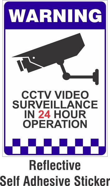 CCTV Surveillance Camera Warning Sign Stickers