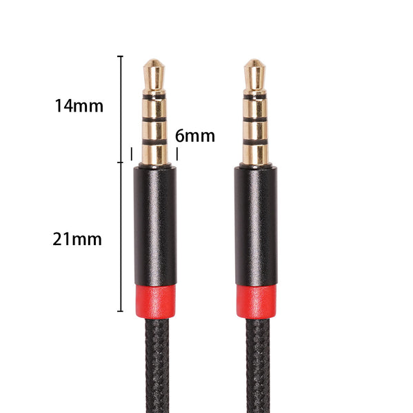 1m 4 Pole 3.5mm AUX Male to Male Cable
