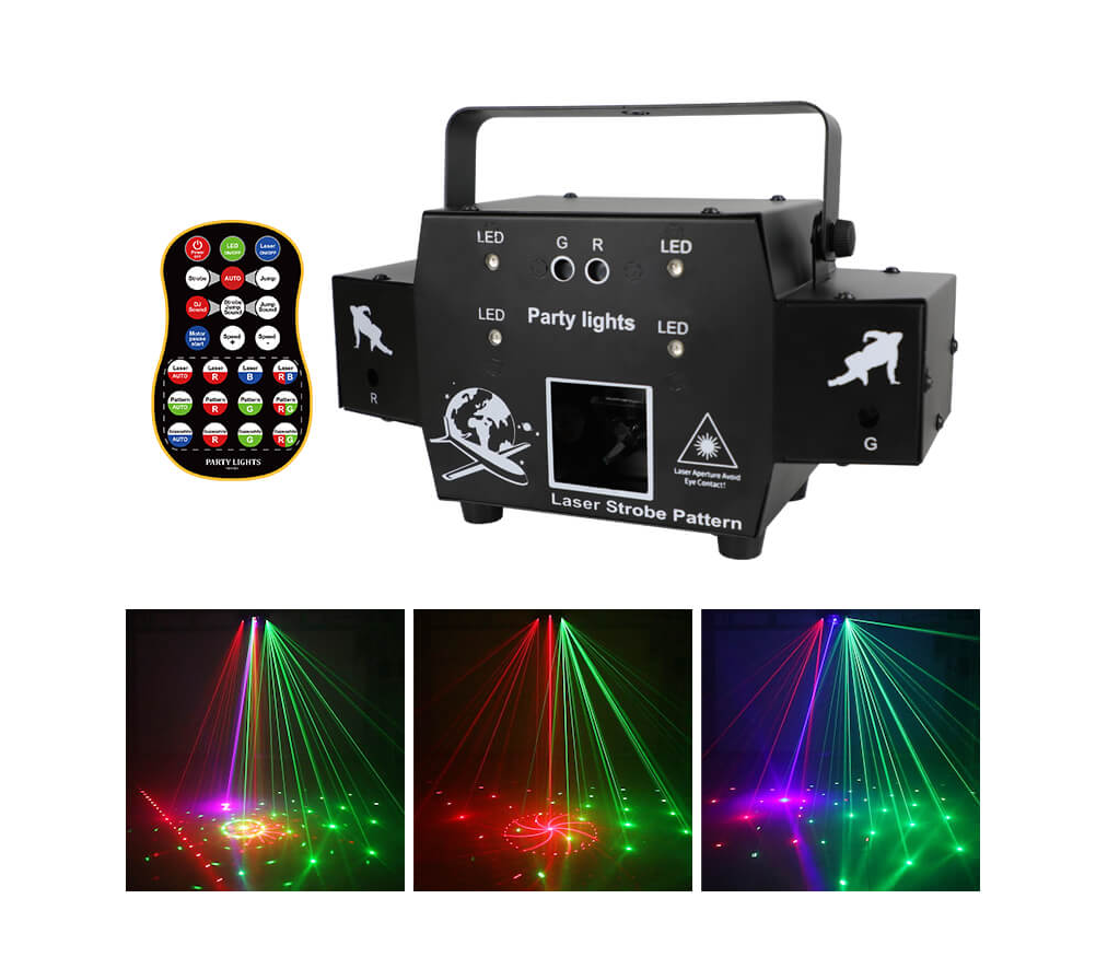 Airplane LED Laser Strobe Party Light Stage DMX with Remote