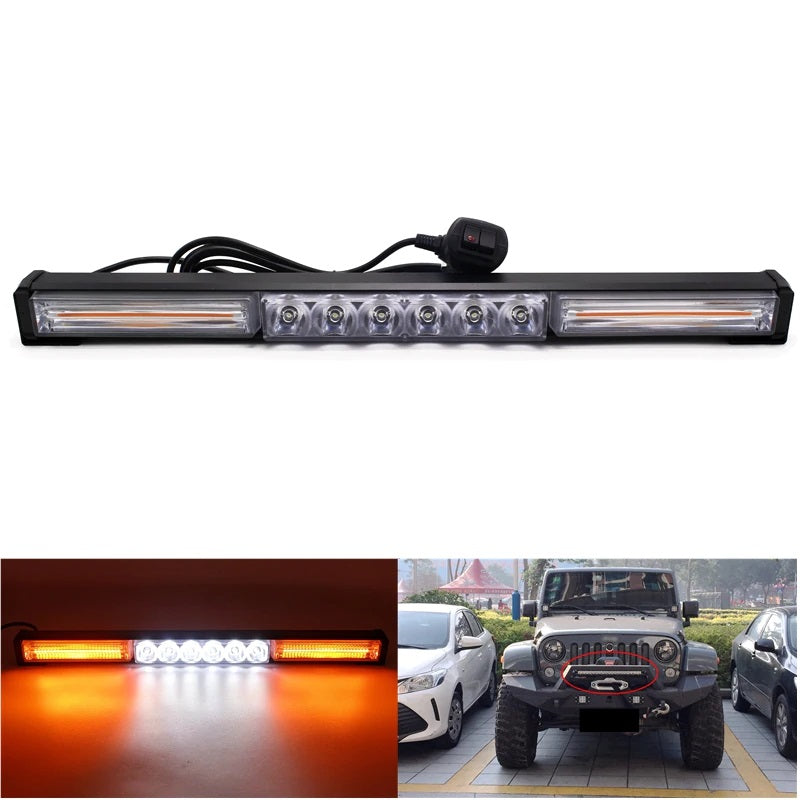 58w 2x COB 6x LED Light Bar Truck Light For Car Pros