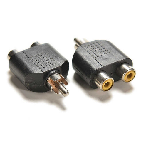 1 Male to 2 Female 2 RCA Adapter