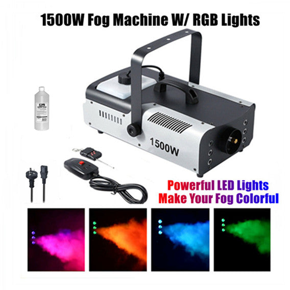 1500W Professional Fog Machine W/ Powerful LED Lights
