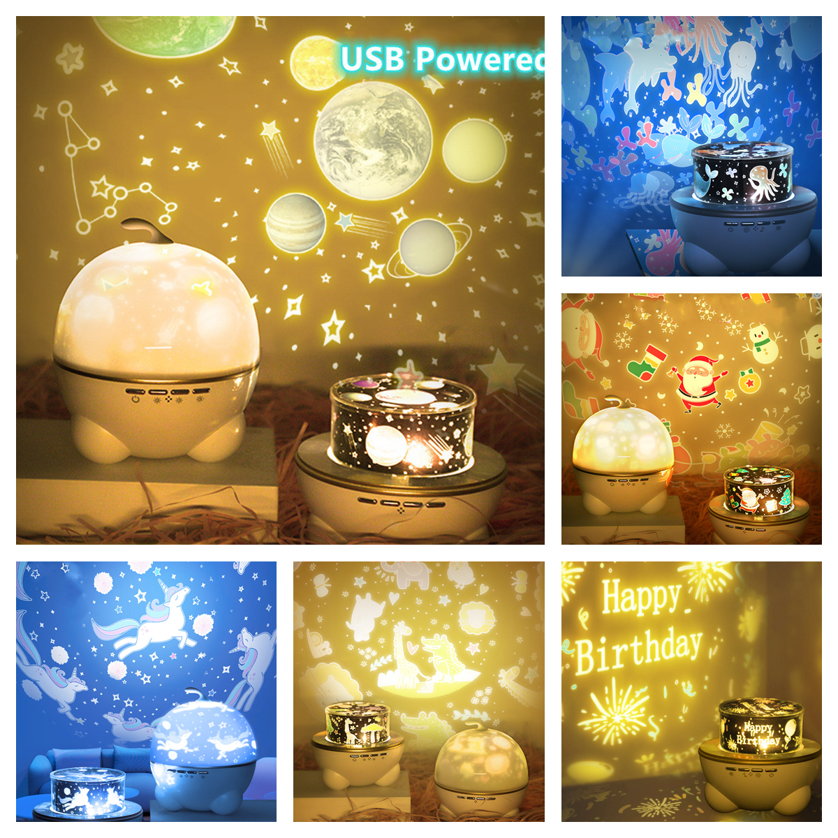 LED Galaxy Projector Night Light for Kids Baby Bedroom