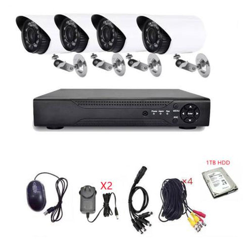 4CH AHD CCTV 4 CAMERAS KIT 1TB HDD Inc.