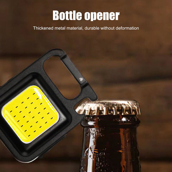 Mini Keychain Rechargeable Cob Waterproof Torch Portable Led Work Light