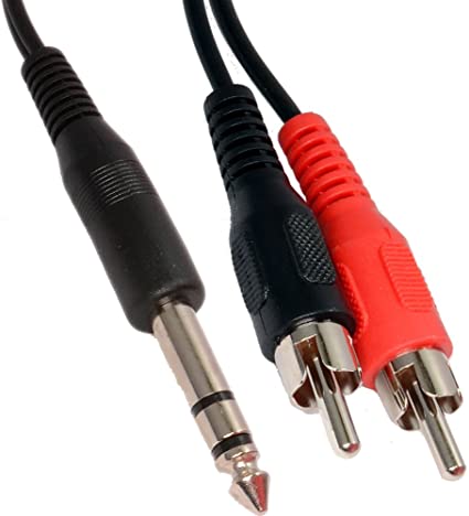 Male TRS 6.35mm to 2x Male RCA SE5