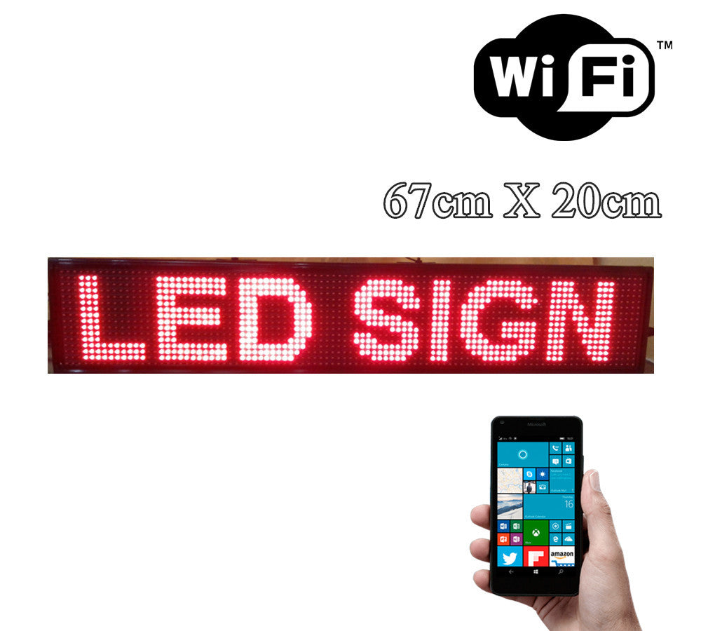 Indoor WiFi Red LED Programmable Message Sign – Evertronics