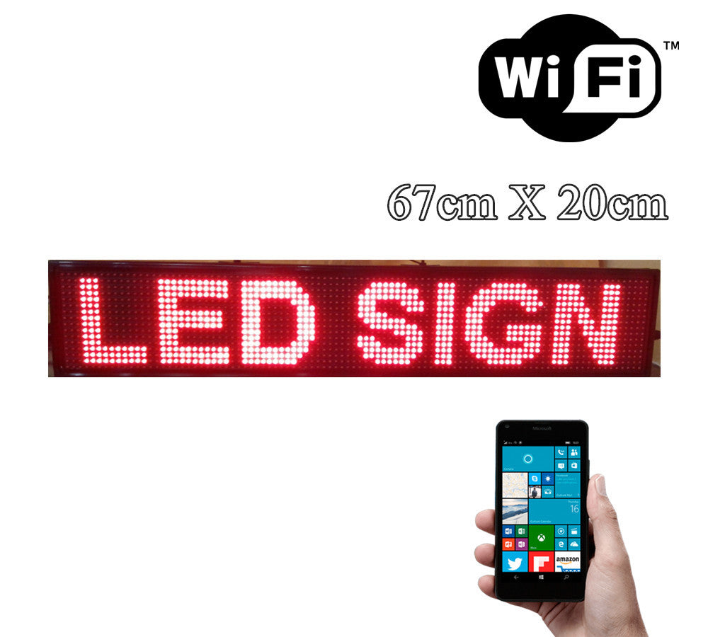 Indoor WiFi Red LED Programmable Message Sign
