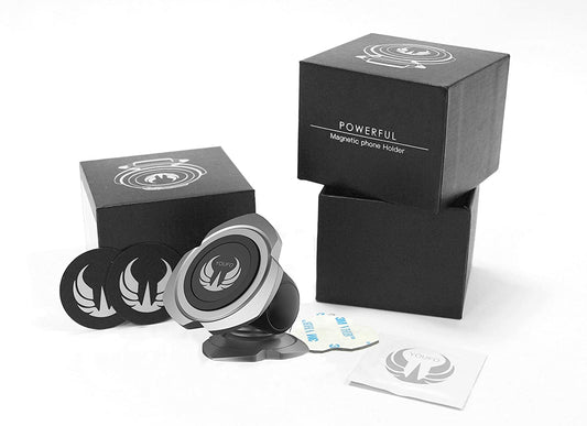 YOUFO Universal Magnetic Car Phone Holder Dashboard Phone Mount Black