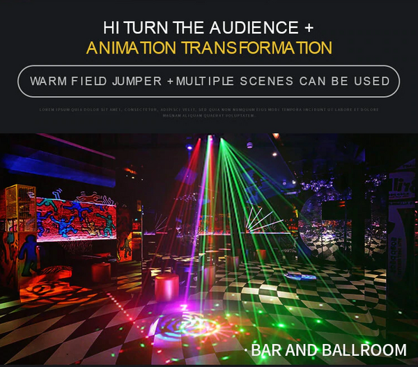 Airplane LED Laser Strobe Party Light Stage DMX with Remote